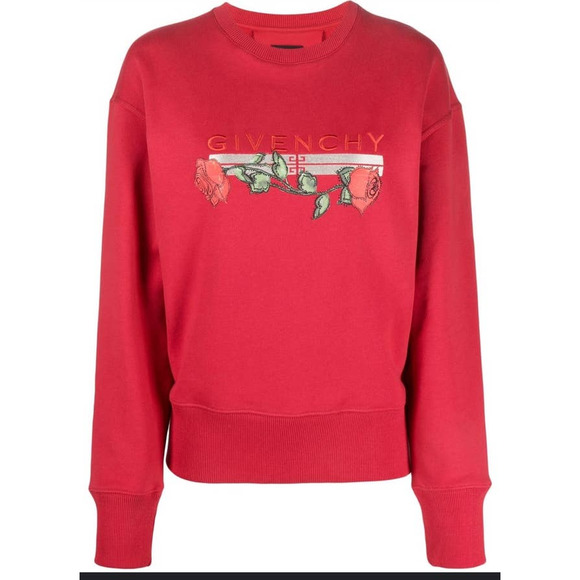 Givenchy Rose print‎ crewneck sweatshirt - Picture 1 of 11